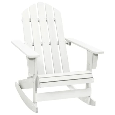 Image de vidaXL Chaise à bascule de jardin Bois Blanc