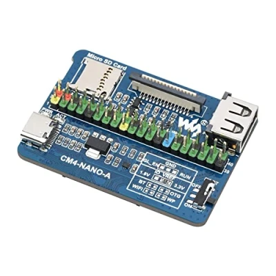 Afbeelding van Waveshare Nano Base Board (A) voor Raspberry Pi 4 computermodule, dezelfde grootte als CM4, met 1 x 40 pins GPIO, USB 2.0 Type A, MIPI CSI 2 poort, 5 V/2,5 A C Power Leveringen