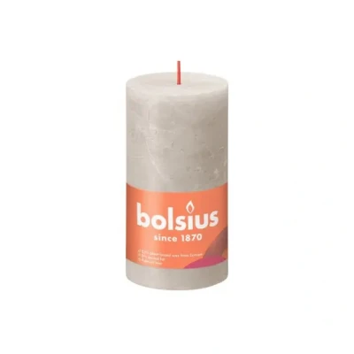 Afbeelding van Bolsius kaars rustiek Sandy Grey 130/68 mm