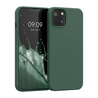Afbeelding van kwmobile telefoonhoesje geschikt voor Apple iPhone 13 Hoesje smartphone Back cover in mosgroen