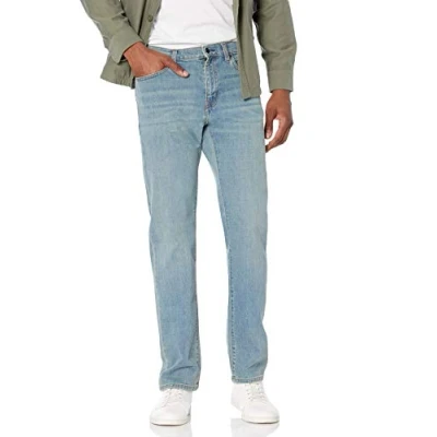 Image de Amazon Essentials Jean pour homme, coupe droite, bleu clair, vintage, 83 x 86 cm (l L)