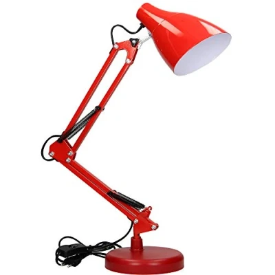 Afbeelding van Virone DIAN Bureaulamp met stalen houder, architectenlamp, lichtbron, vervangbaar, E27 fitting, scharnierlamp, 60 W, niet inbegrepen