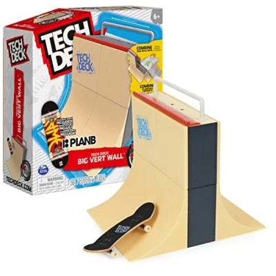 Afbeelding van Tech Deck X Connect Park Creator Big Vert Wall aanpasbare en opbouwbare schansset met 1 unieke vingerboard