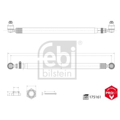 Afbeelding van DT Spare Parts 1.19364 Stuurstang