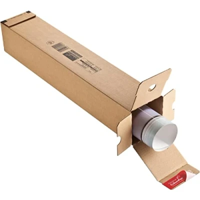 Afbeelding van Colompac rechthoekige verzendkoker, ft 705 x 108 mm, bruin verzendkoker