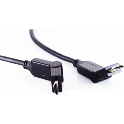 Afbeelding van HDMI kabel 180 draaibare connectoren (boven/beneden) versie 1.4 (4K 30Hz) 1,5 meter