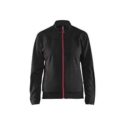 Afbeelding van Blaklader Dames service sweatshirt met rits 3394 2526 Zwart/Rood L