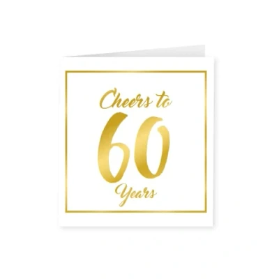 Afbeelding van Gold white cards 60 years
