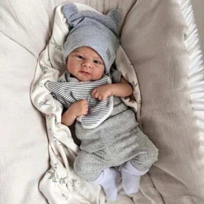 Afbeelding van Lonian Reborn Poppen, 45 cm, realistisch, babypop met zacht lichaam, realistische babypoppen, magneet voor fopspeen (A)