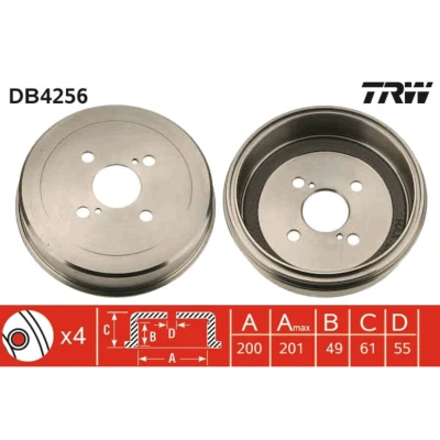 Afbeelding van Trw Remtrommel DB4256