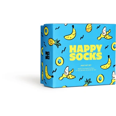 Afbeelding van Happy Socks 2PACK Fruits GIFT SET Sokken, Maat: 36 40, Turquoise
