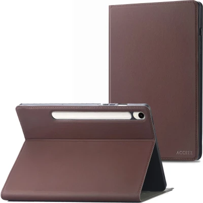 Afbeelding van Accezz Tablet Hoes Geschikt voor Samsung Galaxy Tab S9 11.0 inch FE / Classic Case Bruin /Bruin