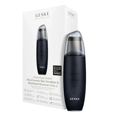 Afbeelding van GESKE SmartAppGuided™ MicroCurrent Skin Scrubber &amp; Blackhead Remover 9 in 1 Tools huidverzorging Gezichtsreiniging Anti aging en reiniging Professionele facelift Mee eter verwijderaar