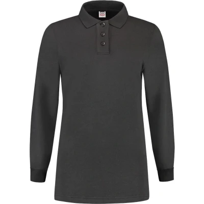 Afbeelding van Tricorp Dames Polosweater Casual Donkergrijs Maat 3XL
