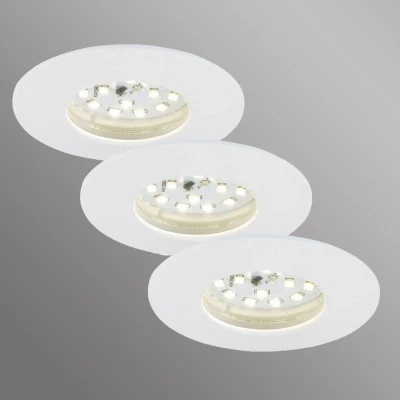 Afbeelding van Briloner Leuchten 7231 036 led inbouwlamp, 230 V, plafondlamp, spots, woonkamer of badkamerlamp, dimbaar, rond, kunststof, 5,5 W, wit