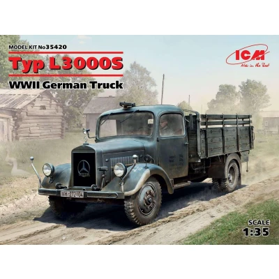 Afbeelding van 1:35 ICM 35420 Typ L3000S, WWII German Truck Plastic Modelbouwpakket
