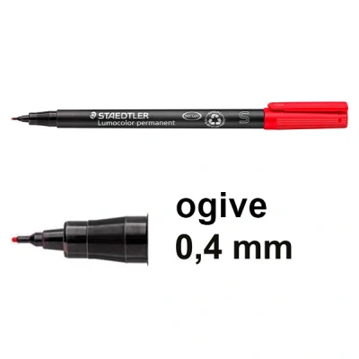 Image de STAEDLER LUMOCOLOR FEUTR 0.4MM ROUGE
