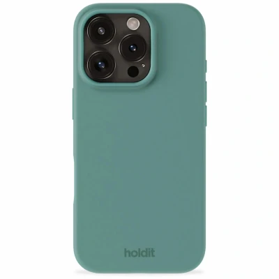 Afbeelding van Holdit Hoesje Geschikt voor iPhone 16 Pro Max Siliconen Silicone Case groen
