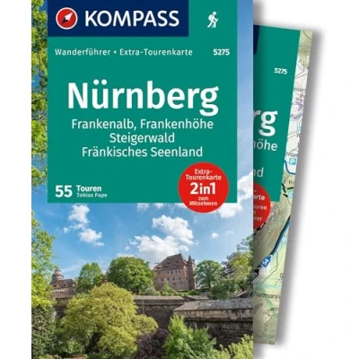 Afbeelding van KOMPASS Wanderführer Nürnberg, Frankenalb, Frankenhöhe, Steigerwald, Fränkisches Seenland, 55 Touren mit Extra Tourenkarte