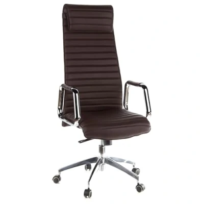 Afbeelding van Directiestoel Met Armleuning Leder Bruin Ergonomisch