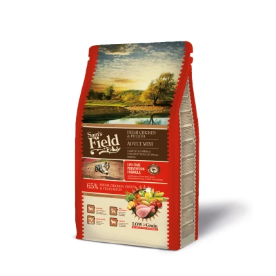 Afbeelding van Sam&#039;s Field Adult Mini Kip&amp;Aardappel Hondenvoer 2.5 kg