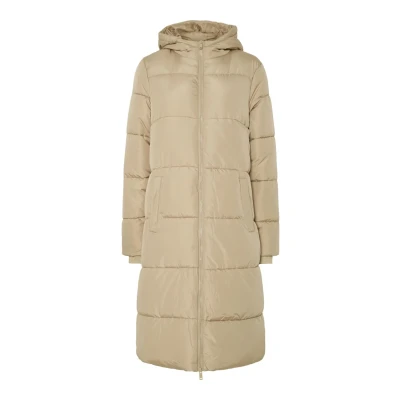 Afbeelding van Pieces Pcbee NEW Puffer Wintermantel, Dames, Maat: Large, Silver mink