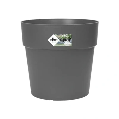 Afbeelding van Elho Vibia Straight Rond 47 Grote Bloempot voor Buiten 100% Gerecycled Plastic Ø 47.0 x H 44.4 cm Antraciet