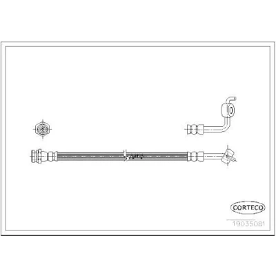 Afbeelding van CORTECO 19035081 Remslang Achteras links 295 MAZDA: MX 5 2, I