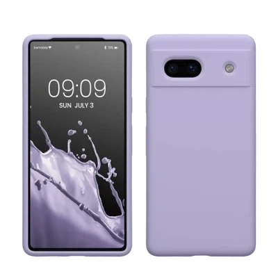 Afbeelding van kwmobile telefoonhoesje geschikt voor Google Pixel 7a Hoesje met siliconen coating Smartphone case in lavendel