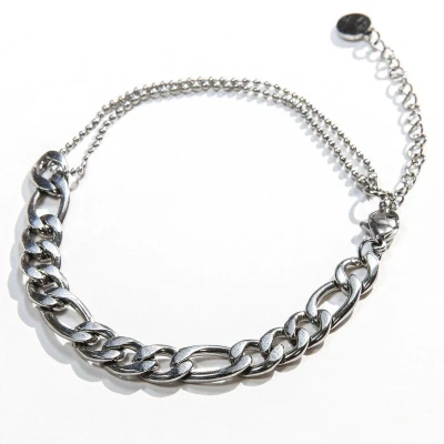 Afbeelding van Laura Ferini Dames Armband Prego Zilver Zilverkleurige Schakelarmband 18K Witgoud Verguld Sieraad Accessoires Sieraden Armbandje