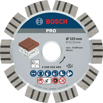 Image de BOSCH 2608602680 Disque de coupe diamanté Best for Abrasive 125 x 22,23 2,2 12 mm