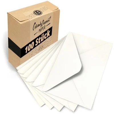 Afbeelding van Japun witte enveloppen (100 stuks) van papier, envelop zonder venster DIN C5 220 x 156 mm