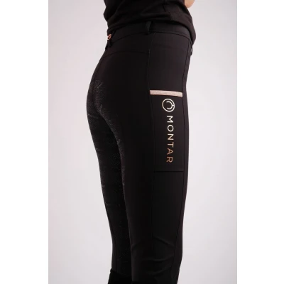 Afbeelding van Montar Rijbroek Millie Rosegold Full Grip Zwart 152 Agradi.be