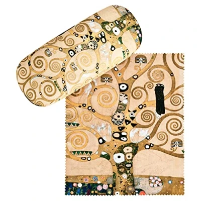 Afbeelding van VON LILIENFELD Gustav Klimt Brillenetui: The Tree des Levens Stevige Doos Zonnebrillenkoker Schoonmaakdoek Kunst, Veelkleurig, 16 x 6,5 4,5, Meerkleurig