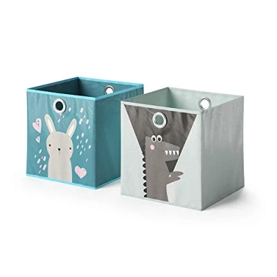Afbeelding van Vicco Opvouwbare box, 30 x cm Set van 2, Blauw/Grijs