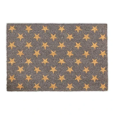 Afbeelding van Relaxdays deurmat kokos sterren patroon voetmat schoonloopmat droogloopmat 40x60
