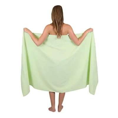 Afbeelding van Betz Badhanddoek groot XXL formaat 100 x 200 cm badhanddoeken saunahanddoek Palermo 100% katoen kleur groen