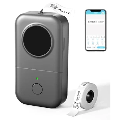 Afbeelding van Phomemo D30 Mini Bluetooth labelapparaat draagbare labelprinter voor iOS en Android telefoon, thermische zelfklevende etiketten thuis, kantoor kleine bedrijven