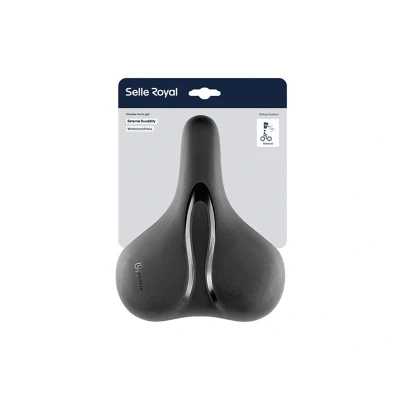 Afbeelding van Selle Royal Rio Relaxed Breed Fietszadel Unisex Zadel Zwart