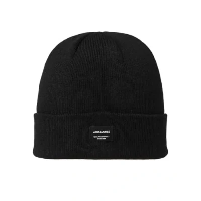 Image de JACK &amp; JONES JJDNA BEANIE NOOS, Bonnet Homme, Noir (Black), Taille unique