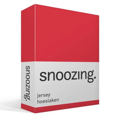 Afbeelding van Snoozing Jersey Hoeslaken 100% gebreide katoen 80/90x200 cm Rood