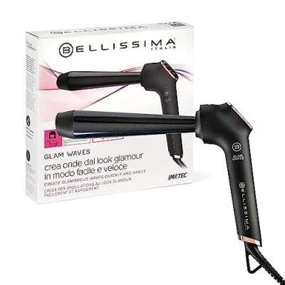 Afbeelding van Bellissima Glam Waves Krultang Warm Zwart, Roségoud 64 W 1,8 m
