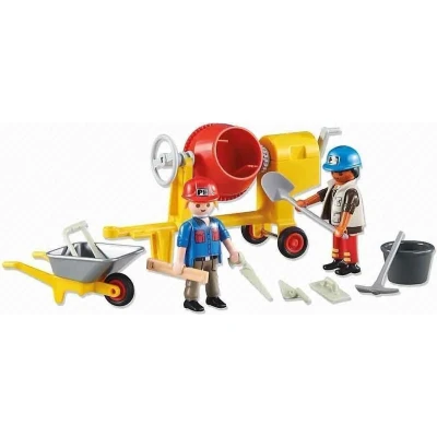 Afbeelding van Playmobil (6339) 2 arbeiders met betonmolen