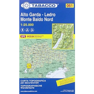 Afbeelding van Tabacco Editrice Wandel fietskaart Alto Garda Ledro Monte Baldo Nord Blad 061 / 1:25.000 (GPS)