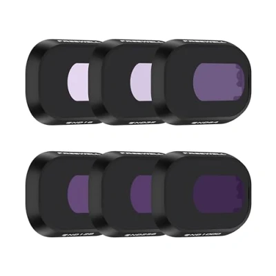 Afbeelding van Freewell All Day Set van 6 verpakkingen ND16, ND32, ND64, ND128, ND256, ND1000, compatibel met Mini 4 Pro, neutrale kleuroptiek, GimbalSafe technologie