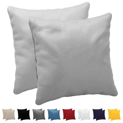 Afbeelding van Dreamzie Kussensloop, 40 x cm (2 stuks), 100% katoen jersey, 150 g/m², grijs, kussensloop cm, duurzame en hypoallergene kussenovertrek voor hoofdkussens