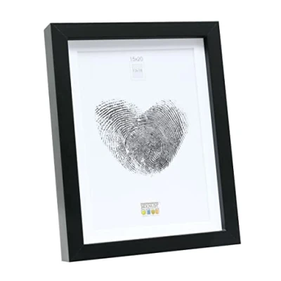 Afbeelding van Deknudt Frames fotolijst zwart met passe partout 13x18 / 15x20 cm