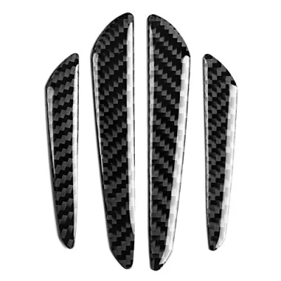 Afbeelding van Yctze voor auto wind decoratieve trim strip autodeurbescherming carbon Audi a1 4 stuks koolstofvezel deurbumper beschermingsstrim