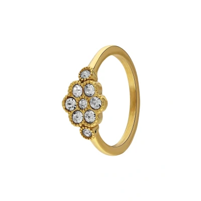 Afbeelding van Lucardi Ring goldcoloured, Dames, Maat: 50, Gold/coloured