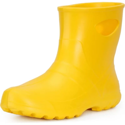 Afbeelding van Ladeheid Dames Regenlaarzen Gevoerd en Waterdicht Vederlicht EVA LA LMG 750 GardenWomen Geel (Zonder Laarskous) 38